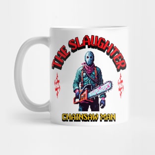 horror movies chainsaw man pixel art Mug